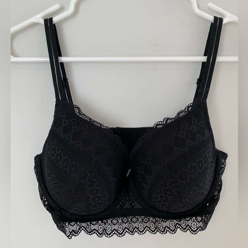 Auden Target Black Lace Padded Bra 34C